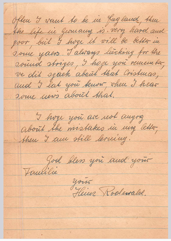 POW letter to Banstead